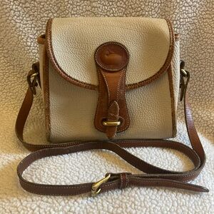 Vintage Dooney & Burke Pebbled Leather All Weather Saddle/Crossbody 1980-90's